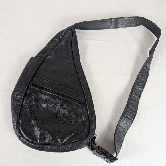 Ameribag Healthy Back Bag Original Black Leather Vintage Scuffs - Picture 4 of 9